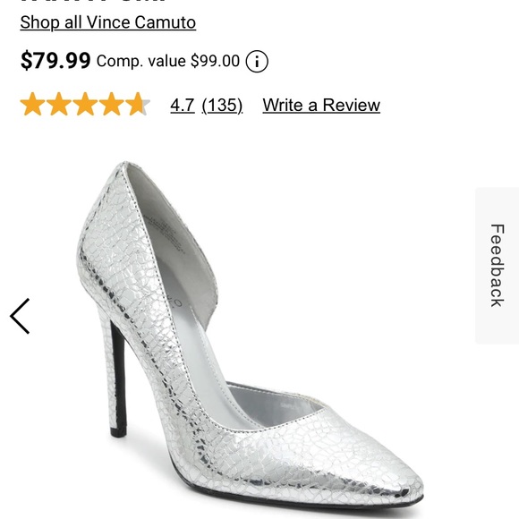 Silver Vince Camuto Faiva Pumps | Poshmark